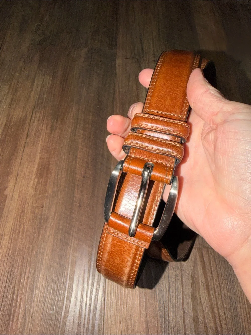Fossil around the waist around the world full grain cowhide leather belt 40